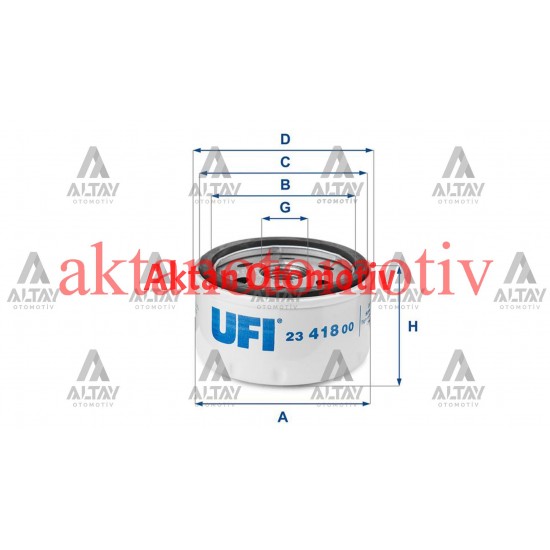 YAĞ FİLTRESİ FLUENCE / CLIO / KANGO / MEGAN / DUSTER / LOGAN / SANDERO / R9 / R19 1.4-1.6 KÜÇÜK TİP